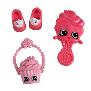 Shopkins Shoppies Jessicake Chef Club Replacement Cupcake Bag Brush Shoes 4 PCS